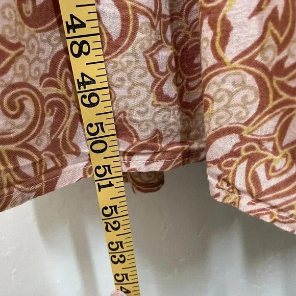 House of Harlow 1960 XS Aditi Wrap Pattern Maxi Dress Boho Ruffles Tiered Fall - Picture 10 of 13